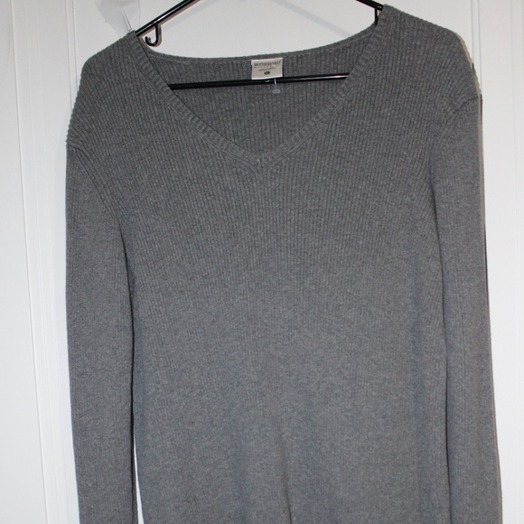 MOTHERHOOD MATERNITY TOP  LARGE   GRAY - Picture 2 of 7